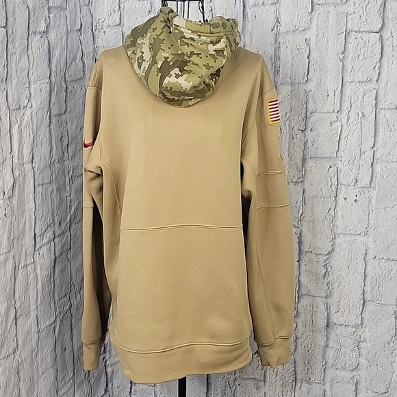 NIKE ATLANTA FALCONS On Field Dri Fit Army Camouflage Salute The Troops Hoodie M - Picture 8 of 12